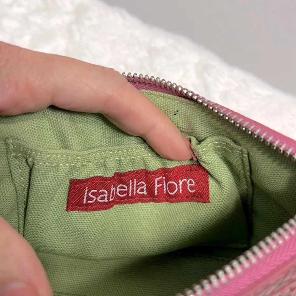 Isabella Fiore Pink Embossed Wristlet